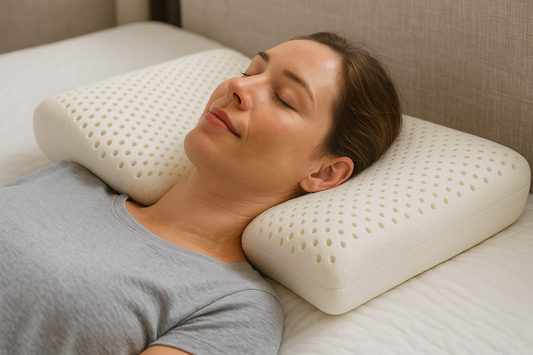 100% Natural Talalay Latex foam pillow with GOTS-Certified Cotton Cover