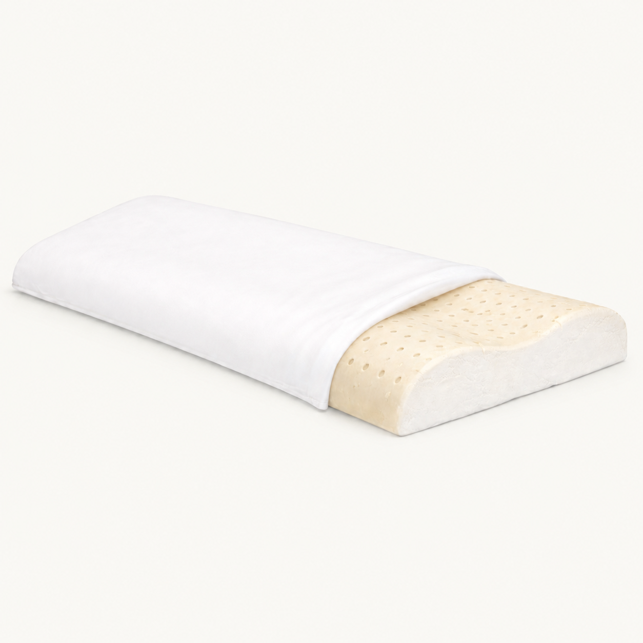 100% Organic Latex Contour Pillow for Back and Side Sleepers and Neck Support/Pain [GOTS & GOLS Certified]