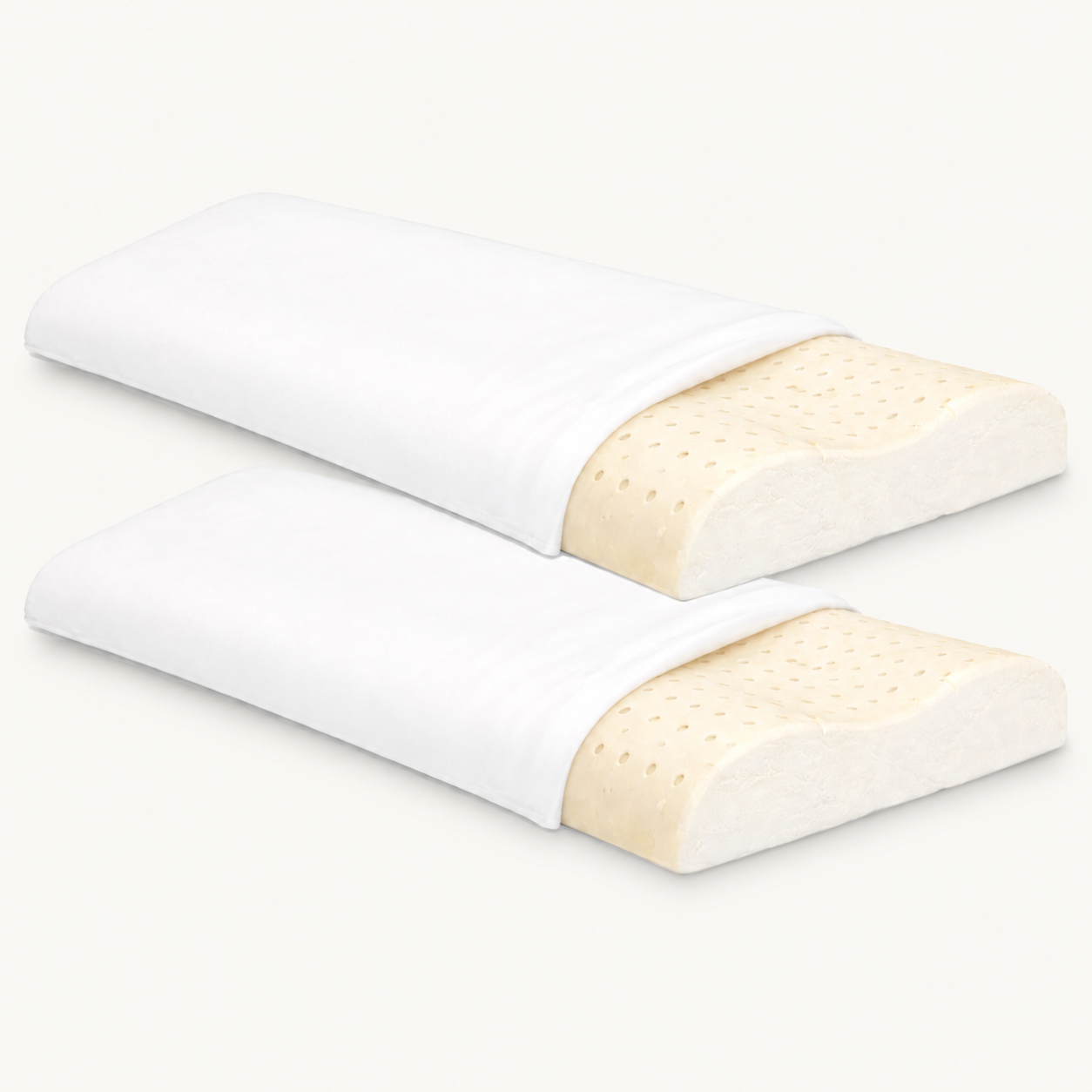 100% Organic Latex Contour Pillow for Back and Side Sleepers and Neck Support/Pain [GOTS & GOLS Certified]