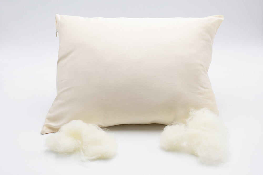 All Natural Australian Wool Filled Pillow - Organic Textiles
