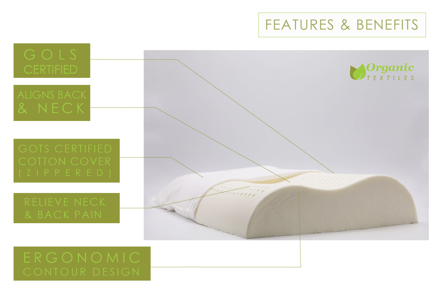 Hutan Neck Supportive Natural Latex Contour Pillow [5 Star Hotel