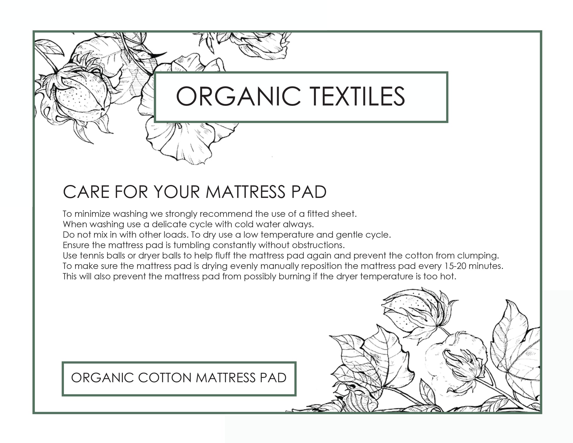 Organic Mattress Protector - Cotton Mattress Protector – Organic Mattresses,  Inc.