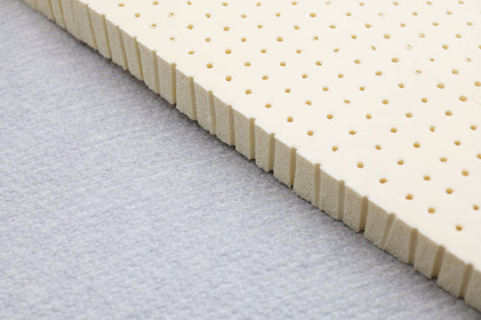 Organic Latex Mattress Toppers 2 inch with GOTS Certified Heather Grey Cover - Organic Textiles