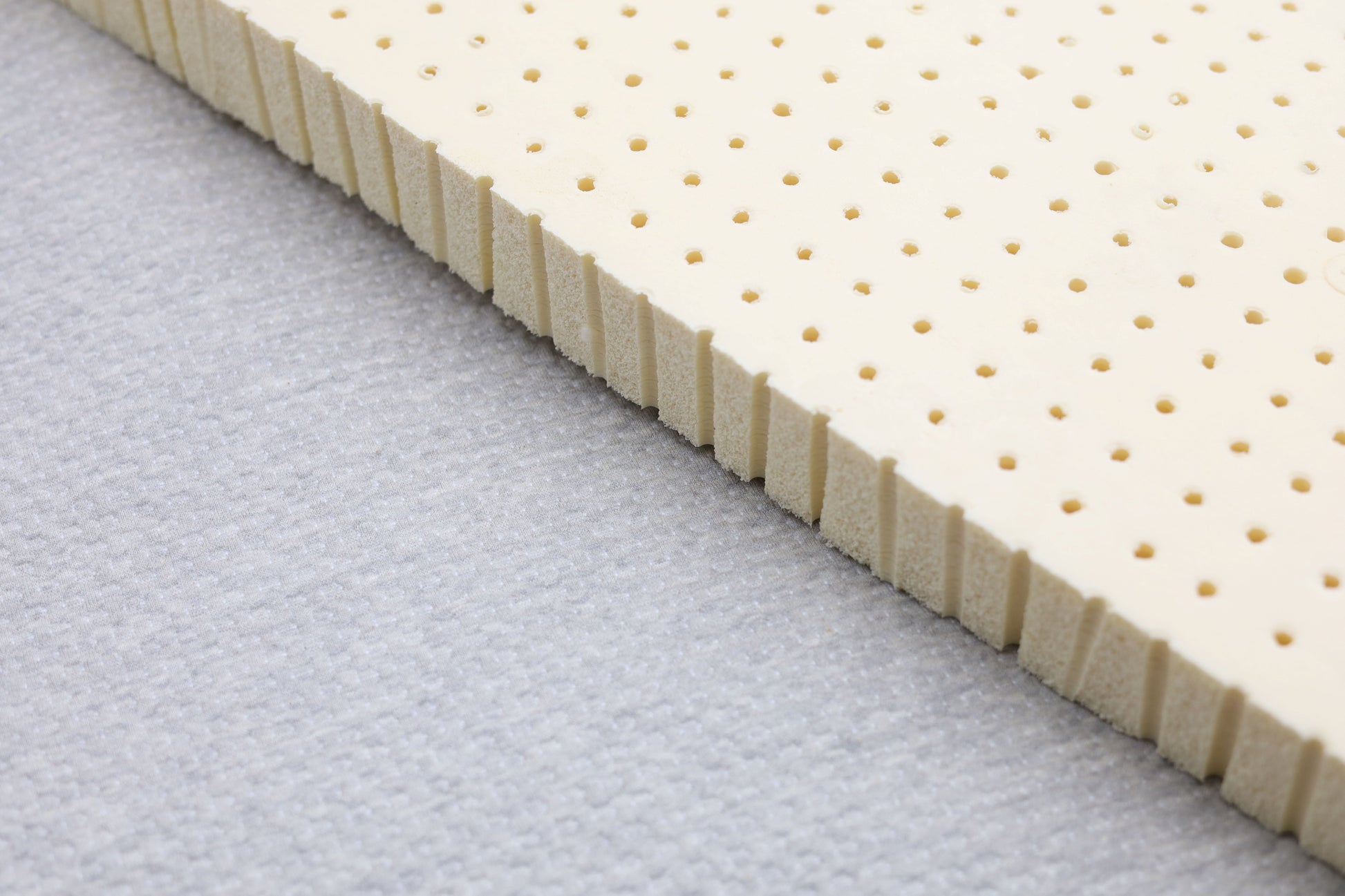 Organic Latex Mattress Topper 3 inch [GOLS Certified] with Heather Grey Organic Cotton Cover - Organic Textiles