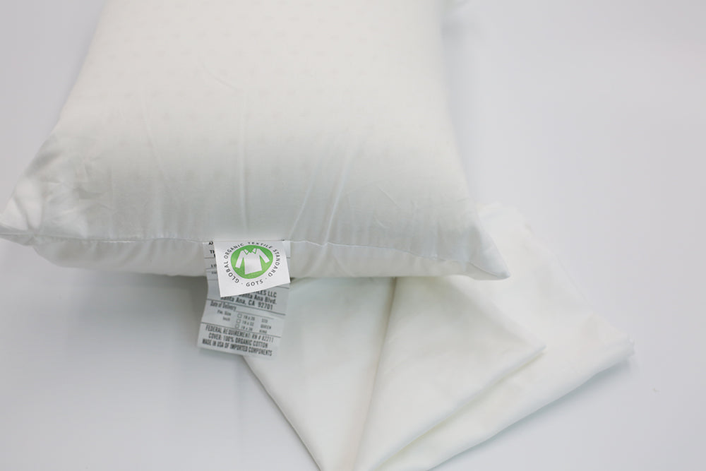 AllNatural Latex Travel Pillow with Pillowcase Organic Textiles