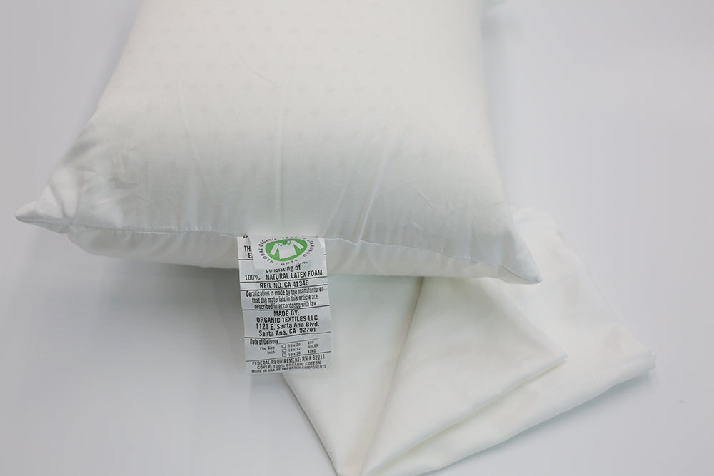 Talalay Latex Travel Size Pillow - Organic Textiles