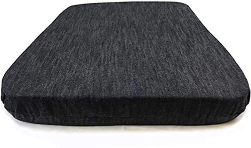 OrganicTextiles Organic Latex Seat Cushion with 100% Organic Cotton Cover  (2” Inch Medium Firmness, Bamboo), GOLS Certified, for Car, Office Chair