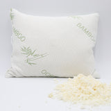 Bamboo Pillow with Organic Shredded Latex [GOLS Certified] - Organic Textiles