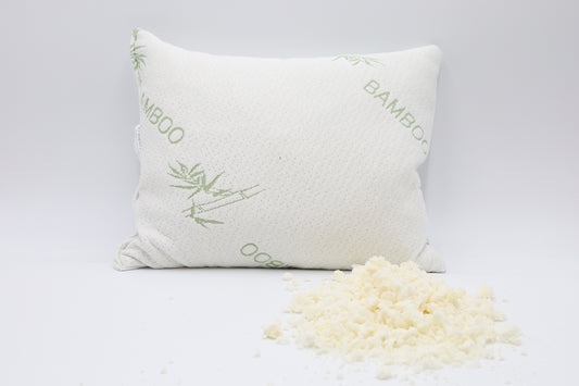 Bamboo Pillow with Organic Shredded Latex [GOLS Certified] - Organic Textiles