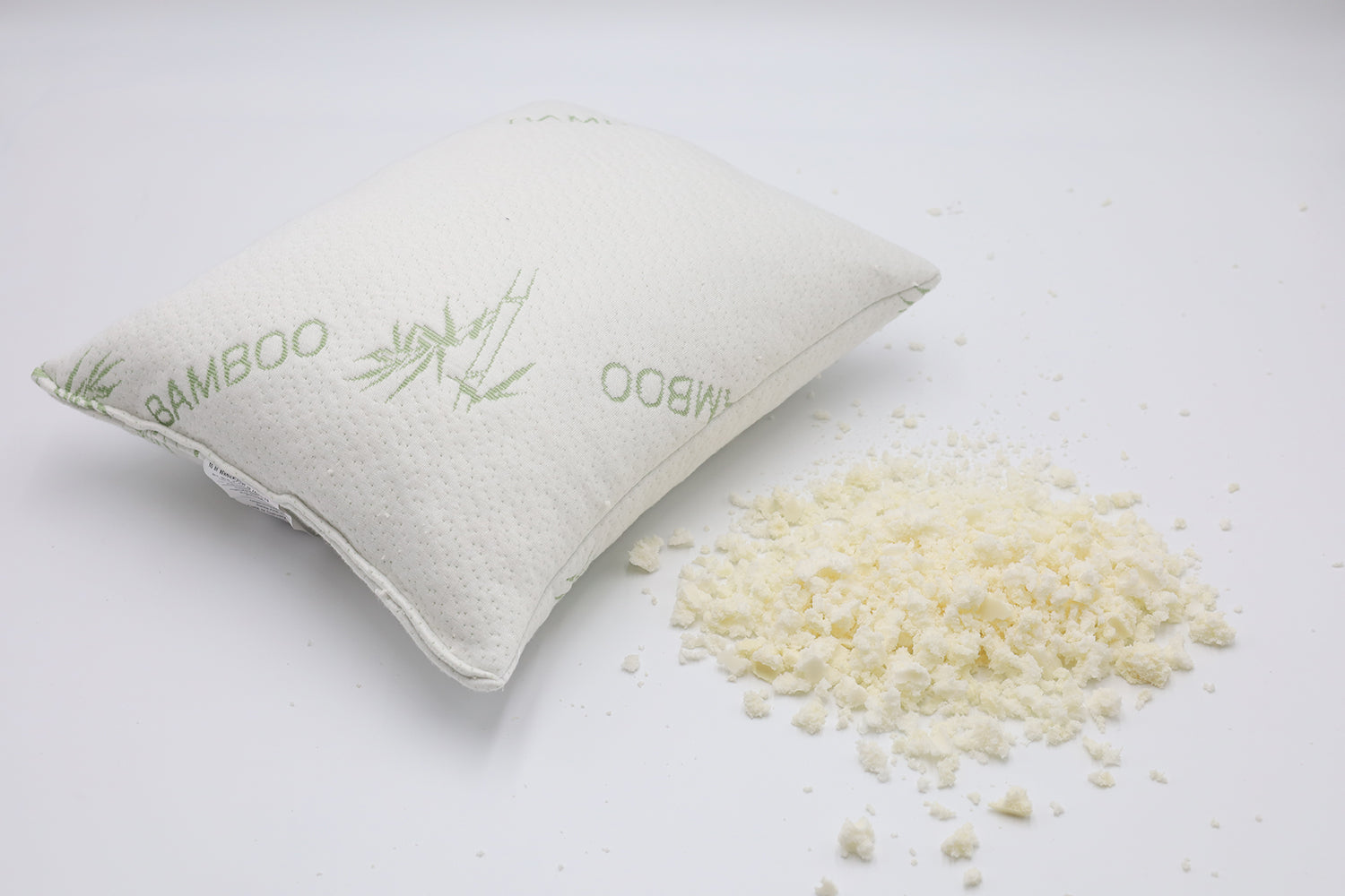 Bamboo Pillow with Organic Shredded Latex [GOLS Certified] - Organic Textiles