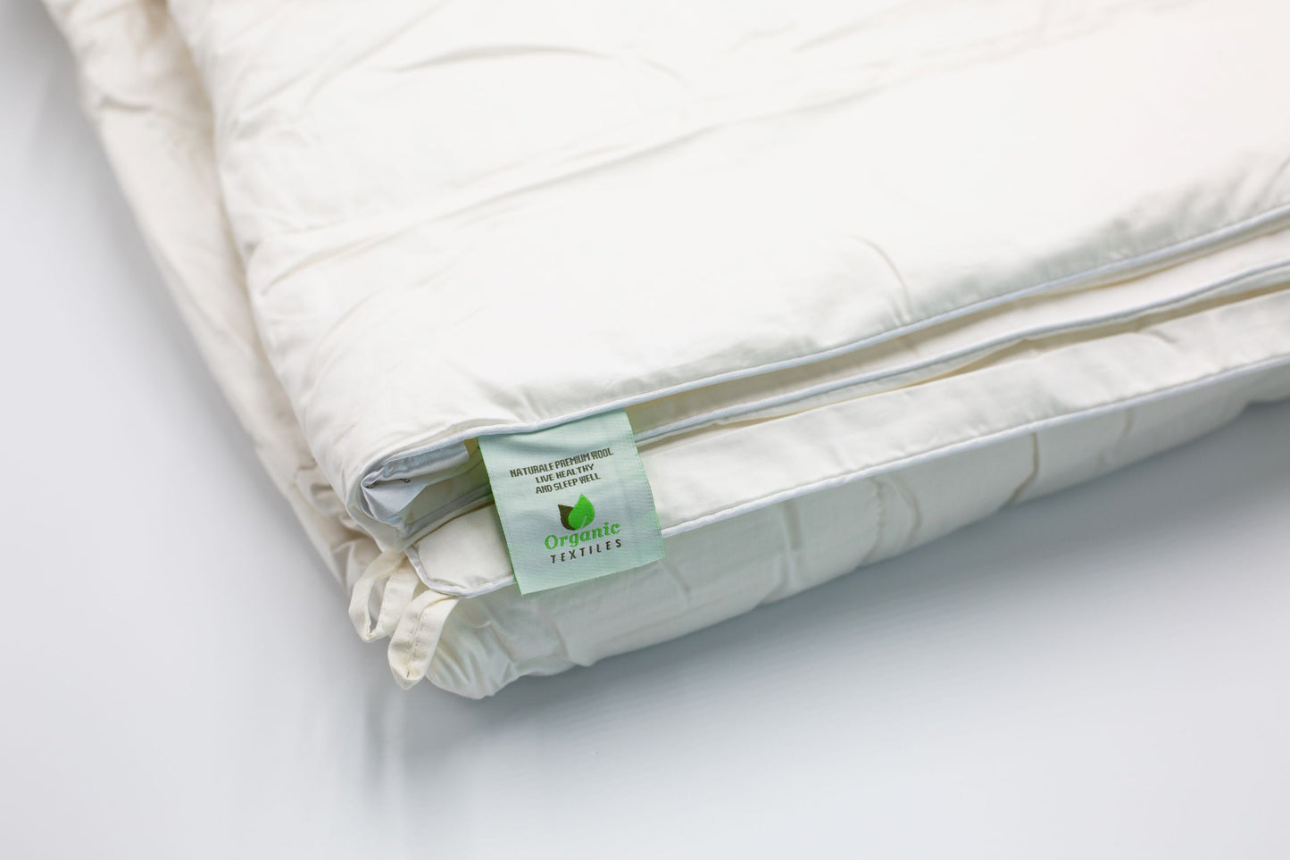 Natural Wool Comforter for Standard Crib - Organic Textiles