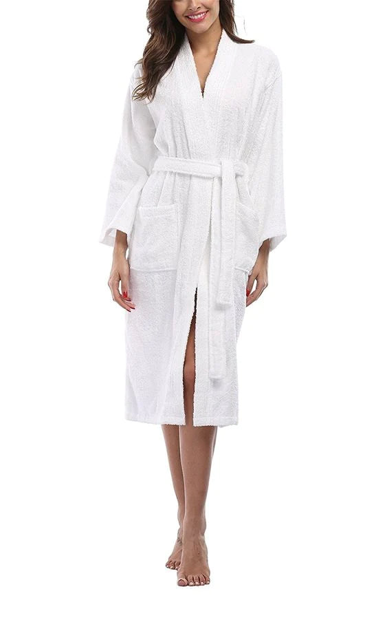 Women's Royal Spa Terry Cloth Bathrobe [GOTS Certified] [Available in Different Colors] - Organic Textiles